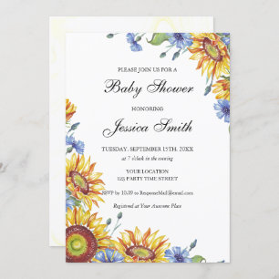 Ukraine Watercolor Baby Shower Invitation