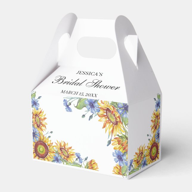 Ukraine Watercolor Bridal Shower Favor Box (Front Side)