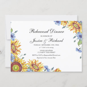 Ukraine Watercolor Rehearsal Dinner Invitation