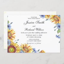 Ukraine Watercolor Wedding Invitation