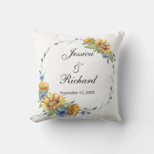 Ukraine Watercolor Wedding throw pillow