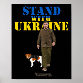 Ukraine Wolodymyr Selenskyj Patron Stand With Ukra Poster