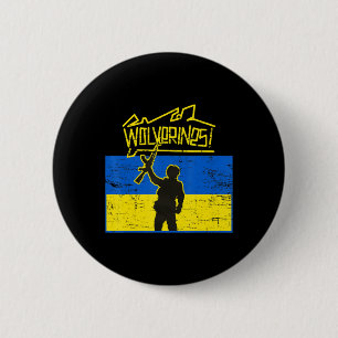 Ukraine Wolverines Button