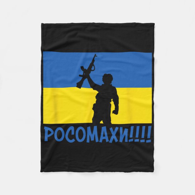 Ukraine Wolverines War National Stand Love Support Fleece Blanket (Front)