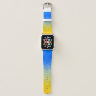 Ukraine yellow blue geometric mesh pattern apple watch band