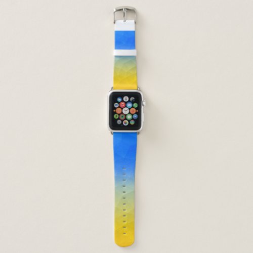 Ukraine yellow blue geometric mesh pattern apple watch band