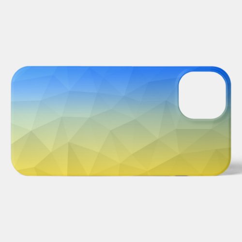 Ukraine yellow blue geometric mesh pattern iPhone 13 case