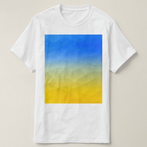 Ukraine yellow blue geometric mesh pattern T_Shirt