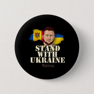 Ukraine Zelensky Flags Of Republic Of Moldova And Button