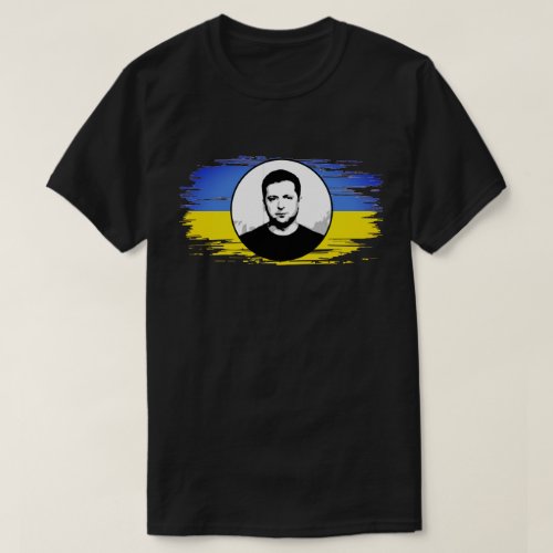 Ukraine Zelenskyy blue yellow flag T_Shirt