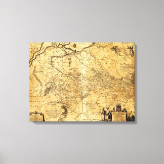 UkrainePanoramic MapUkraine Canvas Print