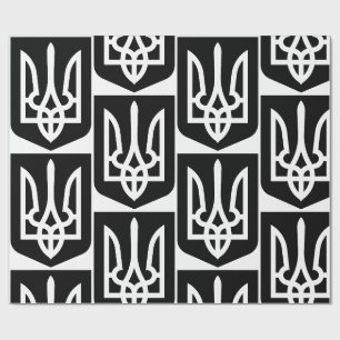 Ukraine's Tryzub Contemporary Graphic Emblem Wrapping Paper