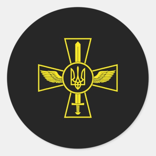 UKRAINIAN AIR FORCE EMBLEM UKRAINE ARMED FORCES UA CLASSIC ROUND STICKER