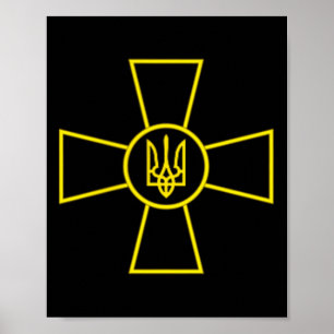 Ukrainian Air Force Emblem Ukraine Armed Forces Ua Poster