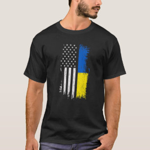 Ukrainian American Flag T - Pride Ukraine USA T-Shirt