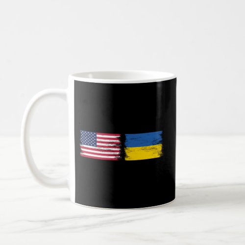 Ukrainian American Flag Ukraine Usa America Roots Coffee Mug