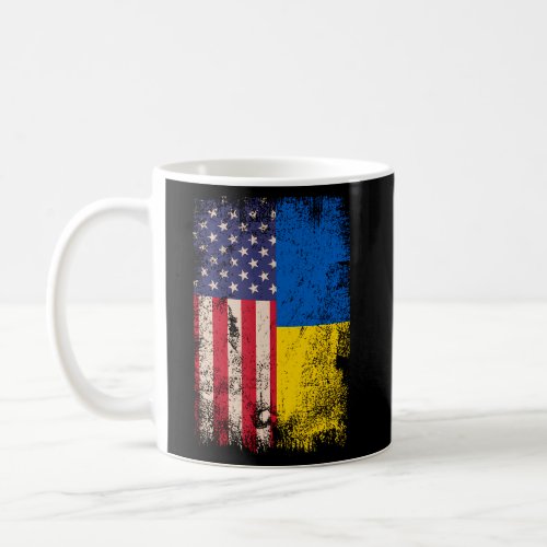 Ukrainian American Flag Ukraine Usa Roots Coffee Mug