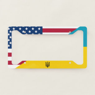 Ukrainian-American License Plate Frame