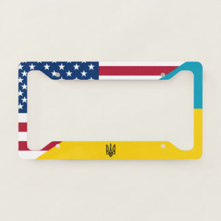 Ukrainian-American License Plate Frame