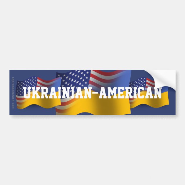 wavy Bumper Sticker American Flag