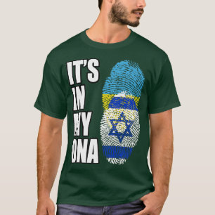Ukrainian And Israeli Vintage Heritage DNA Flag T-Shirt