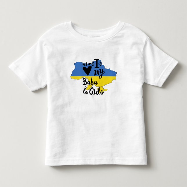 Ukrainian Baby  I Love My Baba Gido Clothing Toddler T-shirt (Front)