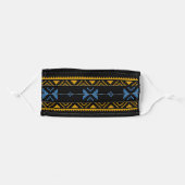 Ukrainian Blue and Yellow Embroidery Face Mask (Front, Folded)