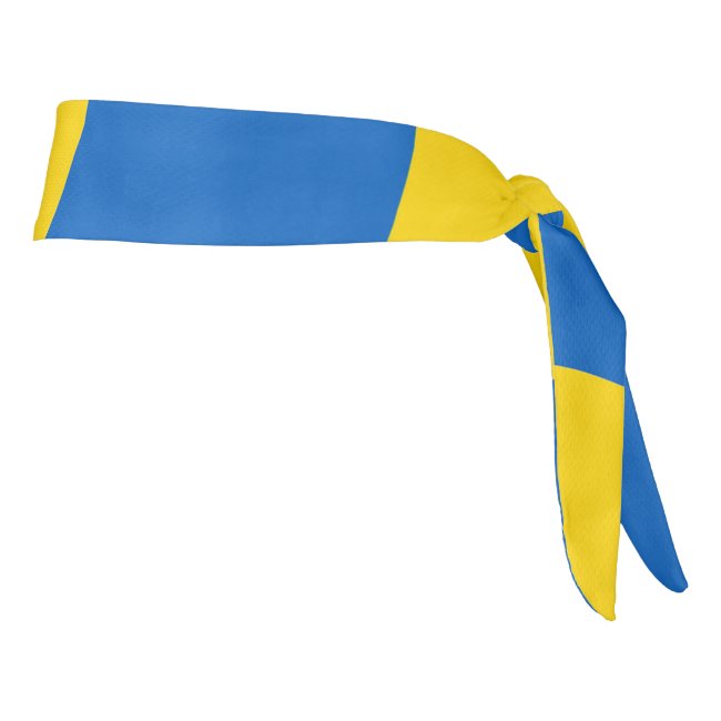 Ukrainian Blue and Yellow Flag Pattern Headband