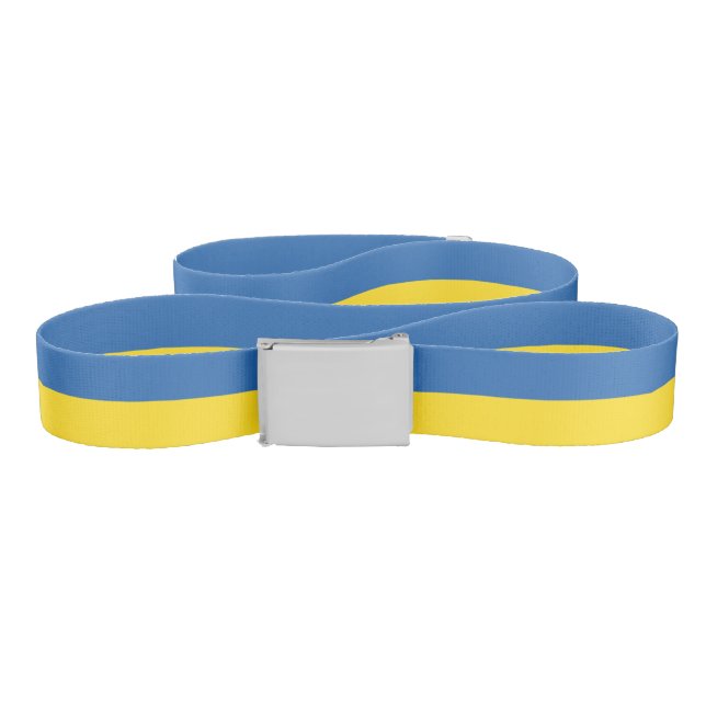 Ukrainian blue yellow flag custom canvas belt (Zig-Zag)