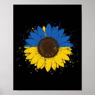 Ukrainian Blue Yellow Sunflower Ukraine Flower Men Poster