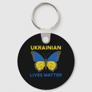Ukrainian Butterfly Support Ukraine Flag Freedom S Keychain