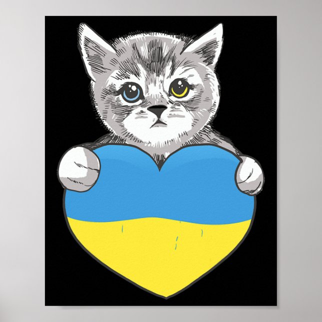 Ukrainian Cats Ukraine Shirt Ukraine Flag  Poster (Front)