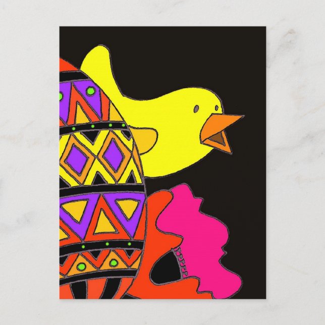 Ukrainian Chick Customizable Postcard (Front)