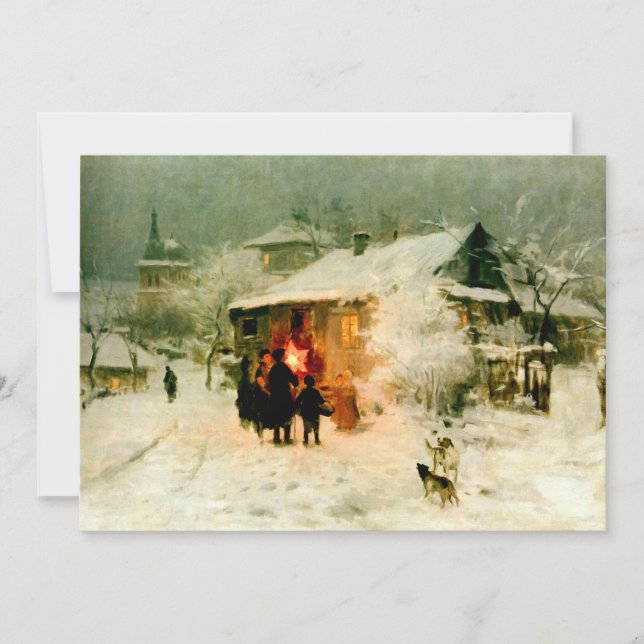 Ukrainian Christmas Carolers Holiday Card (Front)