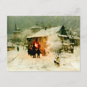 Ukrainian Christmas Carolers Holiday Postcard