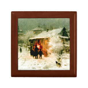 Ukrainian Christmas Carolers Tile Box