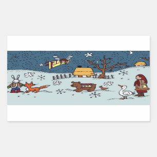 Ukrainian Christmas Eve Rectangular Sticker