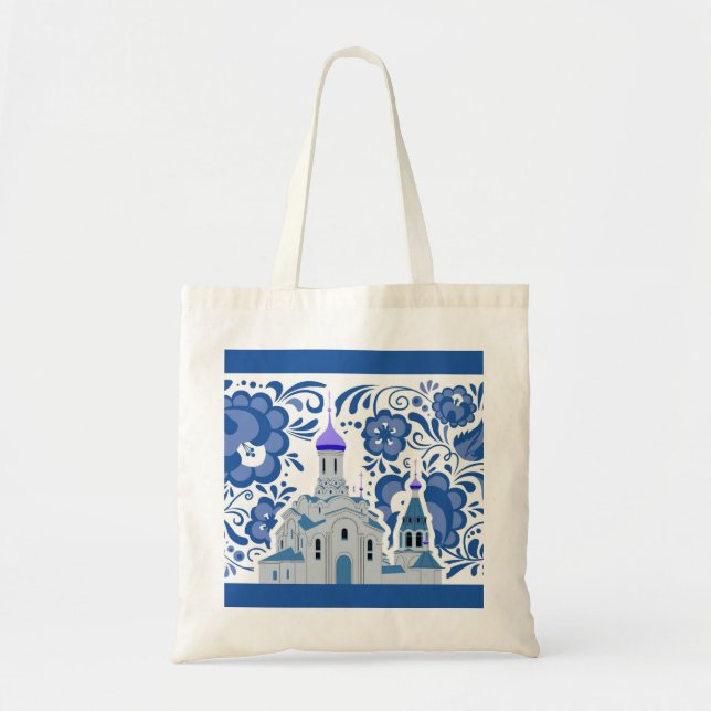 Ukrainian Churches of Kiev Throw Pillow Tote Bag (Front)