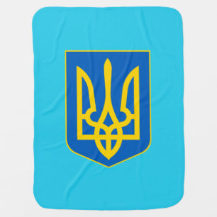 Ukrainian coat of arms baby blanket
