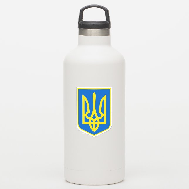 Ukrainian coat of arms sticker (Waterbottle)
