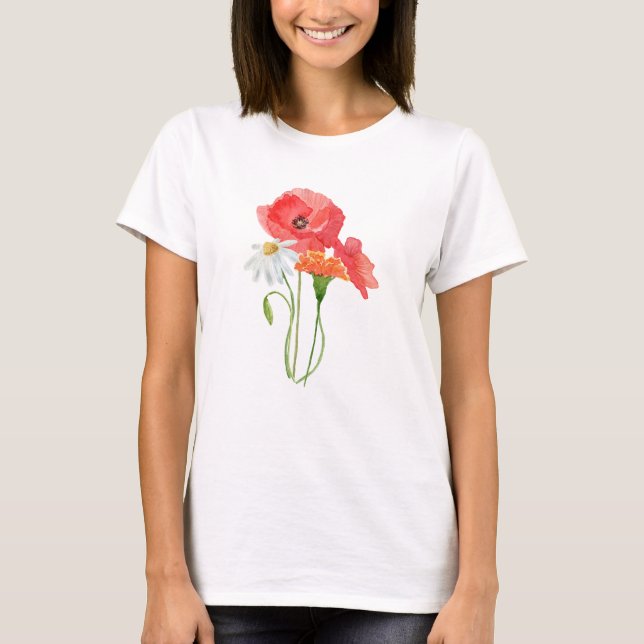 Ukrainian colorful wild flowers. Ukraine T-Shirt (Front)