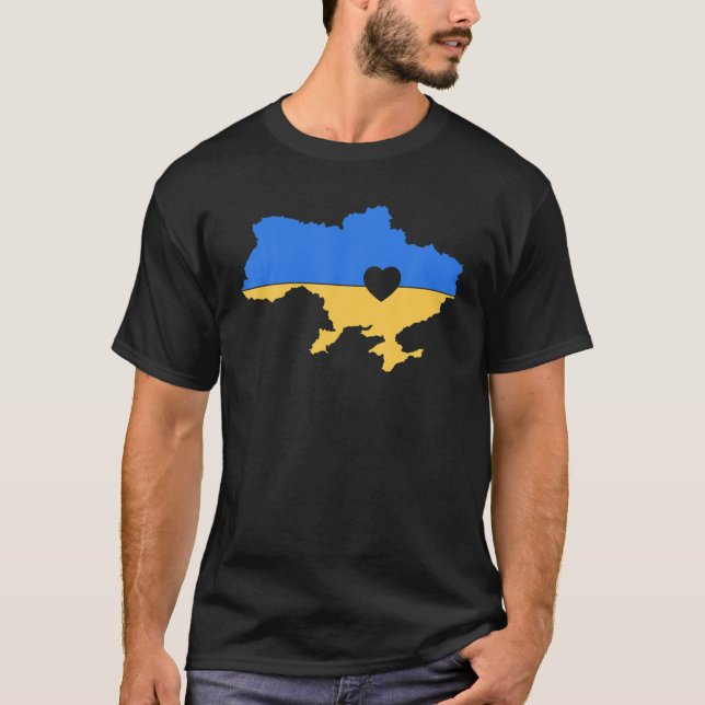 Ukrainian Country Love Heart Landscape Ukraine T-Shirt (Front)