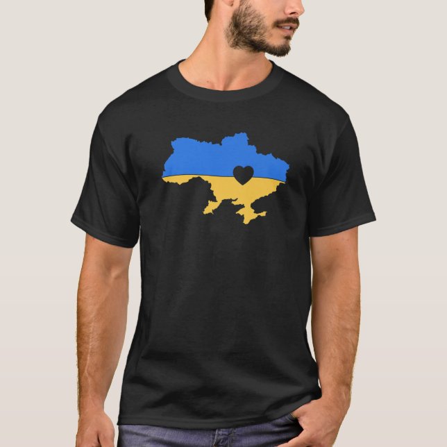 Ukrainian Country Love Heart Landscape Ukraine T-Shirt (Front)