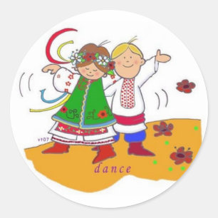 Ukrainian Dance Class Today! Classic Round Sticker
