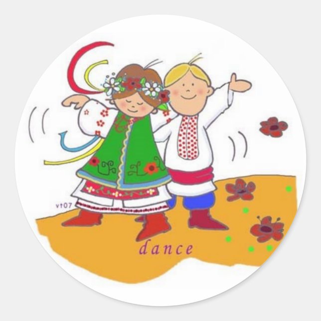 Ukrainian Dance Class Today! Classic Round Sticker (Front)