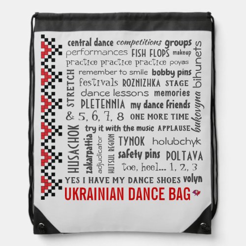 Ukrainian Dance Essentials  Shoe Bag _ Drawstring