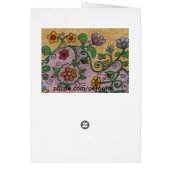 Ukrainian Dancer and Flowers Folk Art Cards (Back)