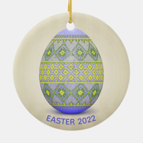 Ukrainian Easter Egg Pysanka Design Ceramic Orna Ceramic Ornament