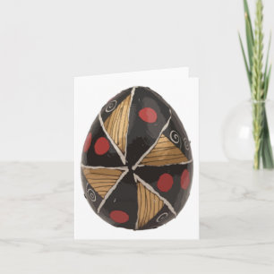 Ukrainian Easter Egg With Spiral Motifs Sticker  Card