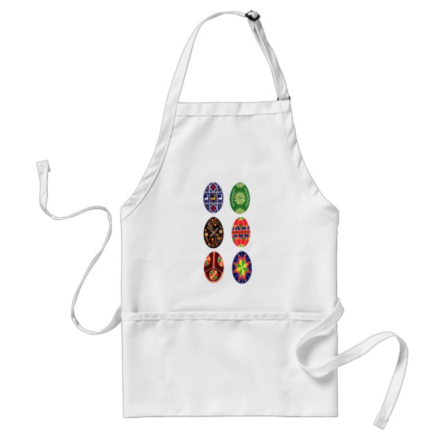 Ukrainian Easter eggs pysanky Adult Apron (Front)